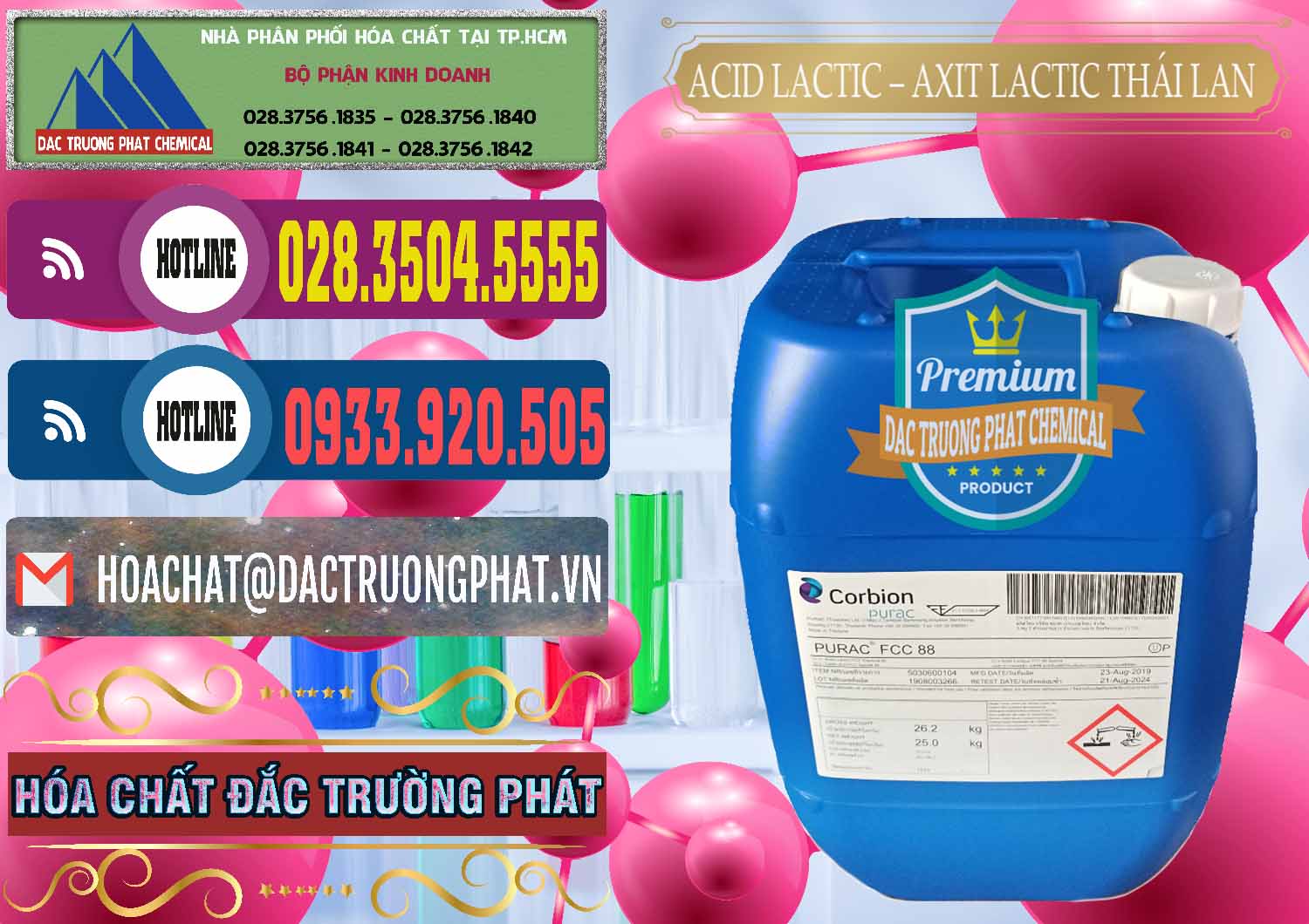 Chuyên bán ( cung cấp ) Acid Lactic – Axit Lactic Thái Lan Purac FCC 88 - 0012 - Đơn vị chuyên bán _ cung cấp hóa chất tại TP.HCM - muabanhoachat.com.vn