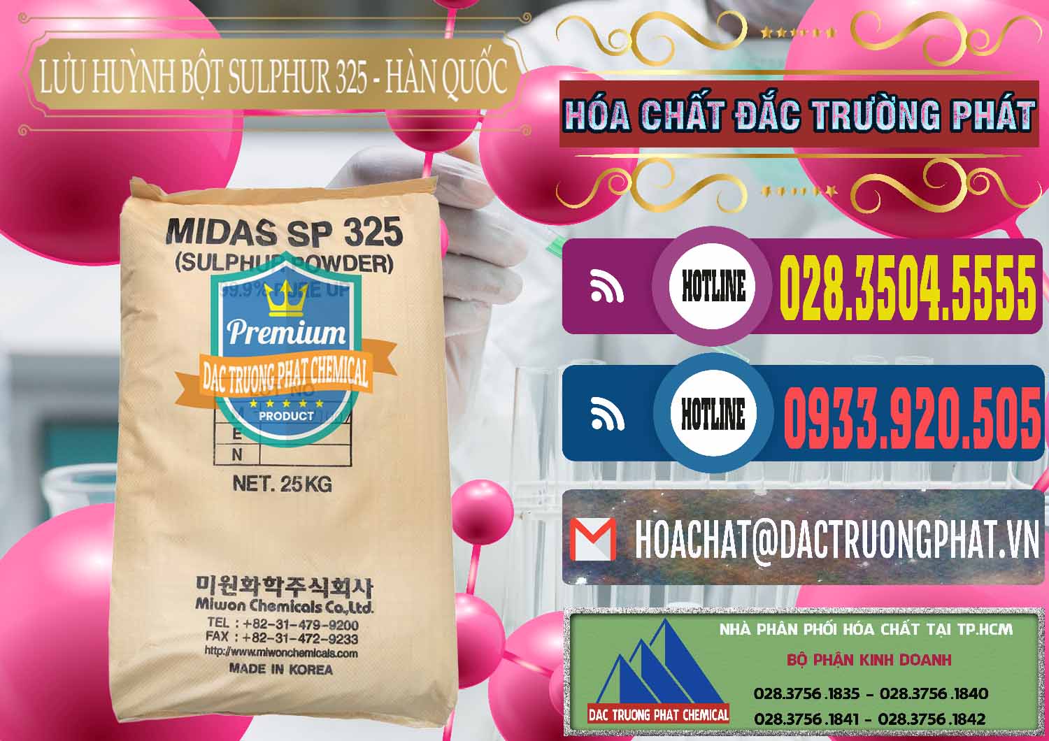 Nơi phân phối - bán Lưu huỳnh Bột - Sulfur Powder Midas SP 325 Hàn Quốc Korea - 0198 - Đơn vị chuyên phân phối ( cung ứng ) hóa chất tại TP.HCM - muabanhoachat.com.vn
