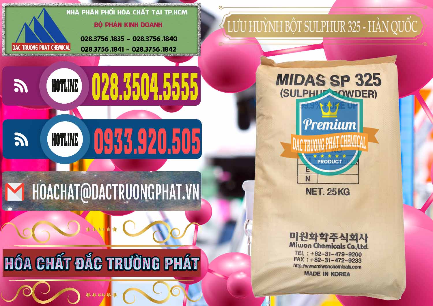 Cty bán và cung ứng Lưu huỳnh Bột - Sulfur Powder Midas SP 325 Hàn Quốc Korea - 0198 - Cty bán - phân phối hóa chất tại TP.HCM - muabanhoachat.com.vn