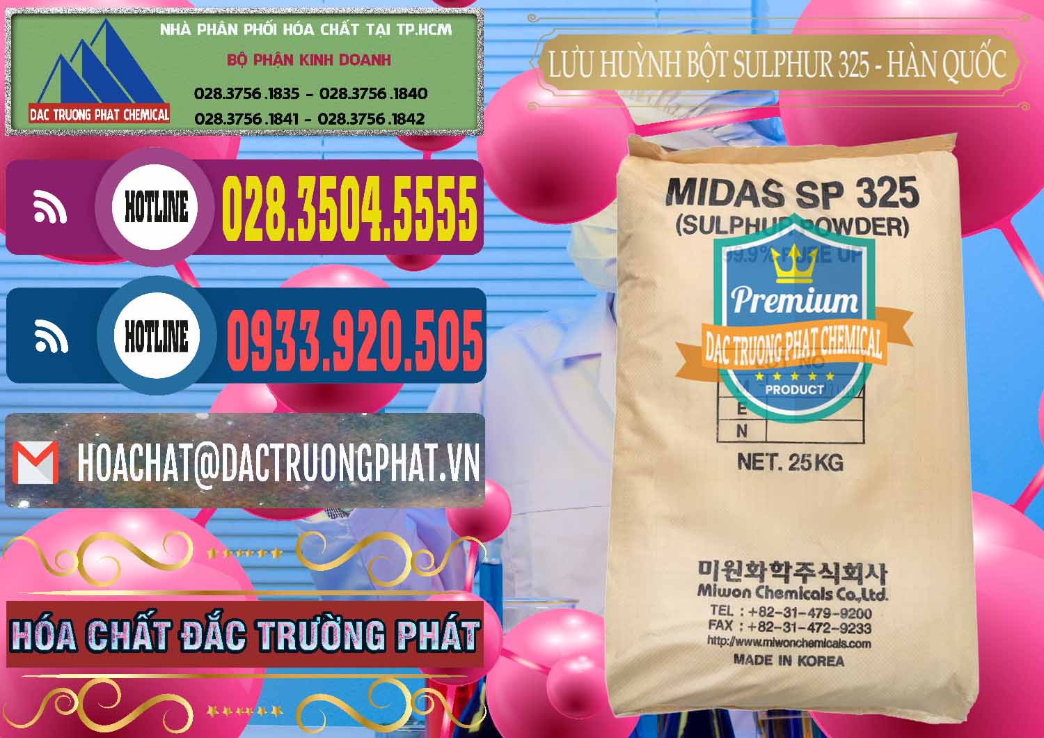 Nơi chuyên cung cấp ( bán ) Lưu huỳnh Bột - Sulfur Powder Midas SP 325 Hàn Quốc Korea - 0198 - Đơn vị chuyên kinh doanh & phân phối hóa chất tại TP.HCM - muabanhoachat.com.vn