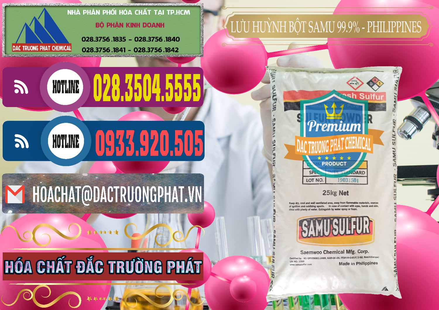 Đơn vị chuyên nhập khẩu & bán Lưu huỳnh Bột - Sulfur Powder Samu Philippines - 0201 - Chuyên bán _ phân phối hóa chất tại TP.HCM - muabanhoachat.com.vn