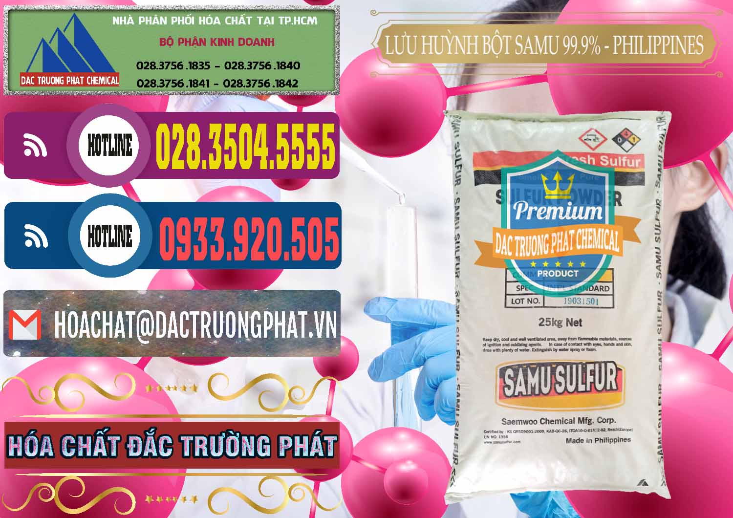 Nơi chuyên nhập khẩu - bán Lưu huỳnh Bột - Sulfur Powder Samu Philippines - 0201 - Cty chuyên cung cấp _ kinh doanh hóa chất tại TP.HCM - muabanhoachat.com.vn