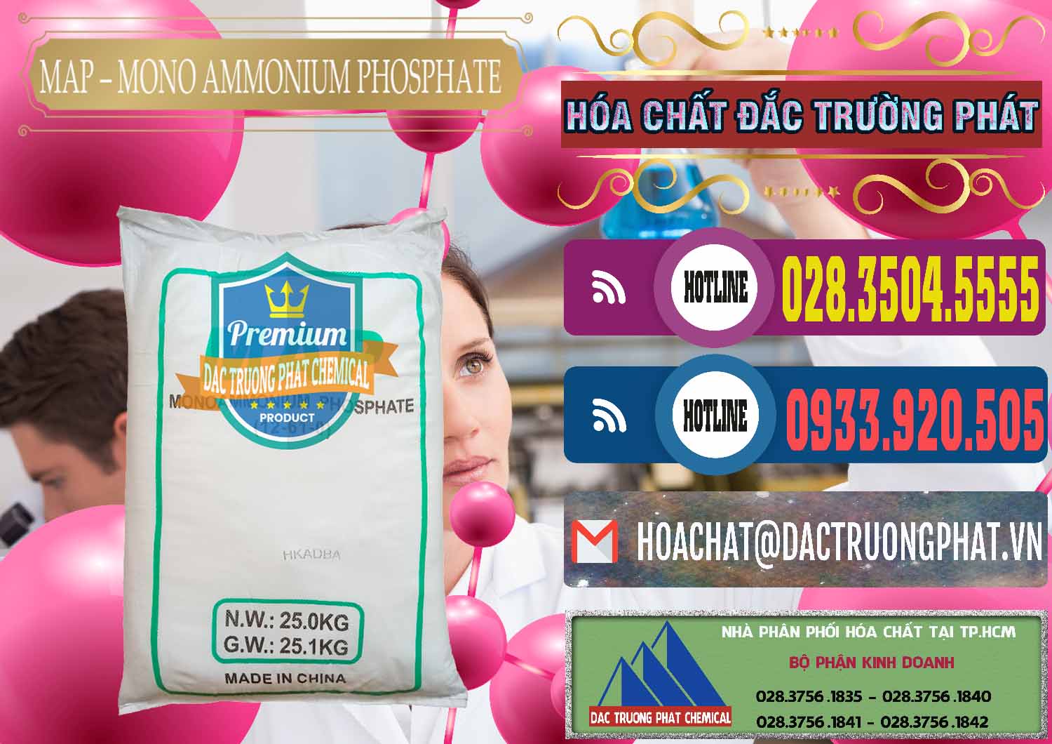 Chuyên cung cấp ( bán ) Mono Ammonium Phosphate - MAP 12-61-0 Trung Quốc China - 0093 - Cty chuyên cung cấp & nhập khẩu hóa chất tại TP.HCM - muabanhoachat.com.vn