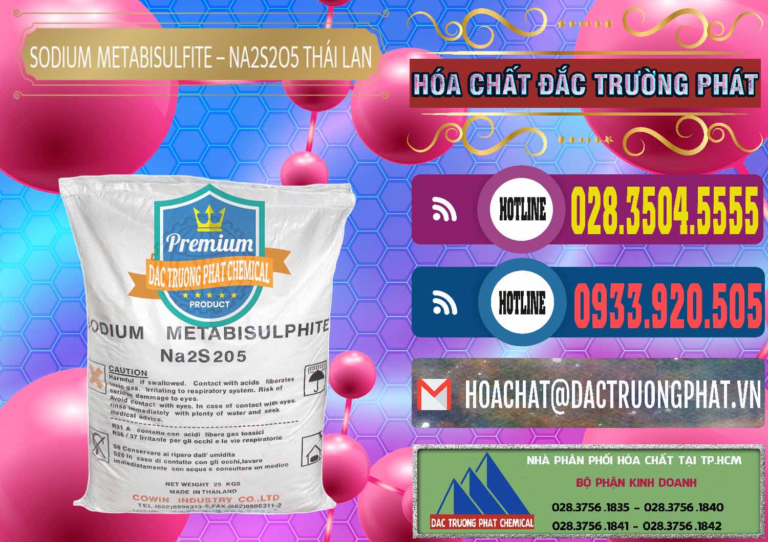 Cty chuyên kinh doanh & bán Sodium Metabisulfite - NA2S2O5 Thái Lan Cowin - 0145 - Cty chuyên nhập khẩu ( cung cấp ) hóa chất tại TP.HCM - muabanhoachat.com.vn