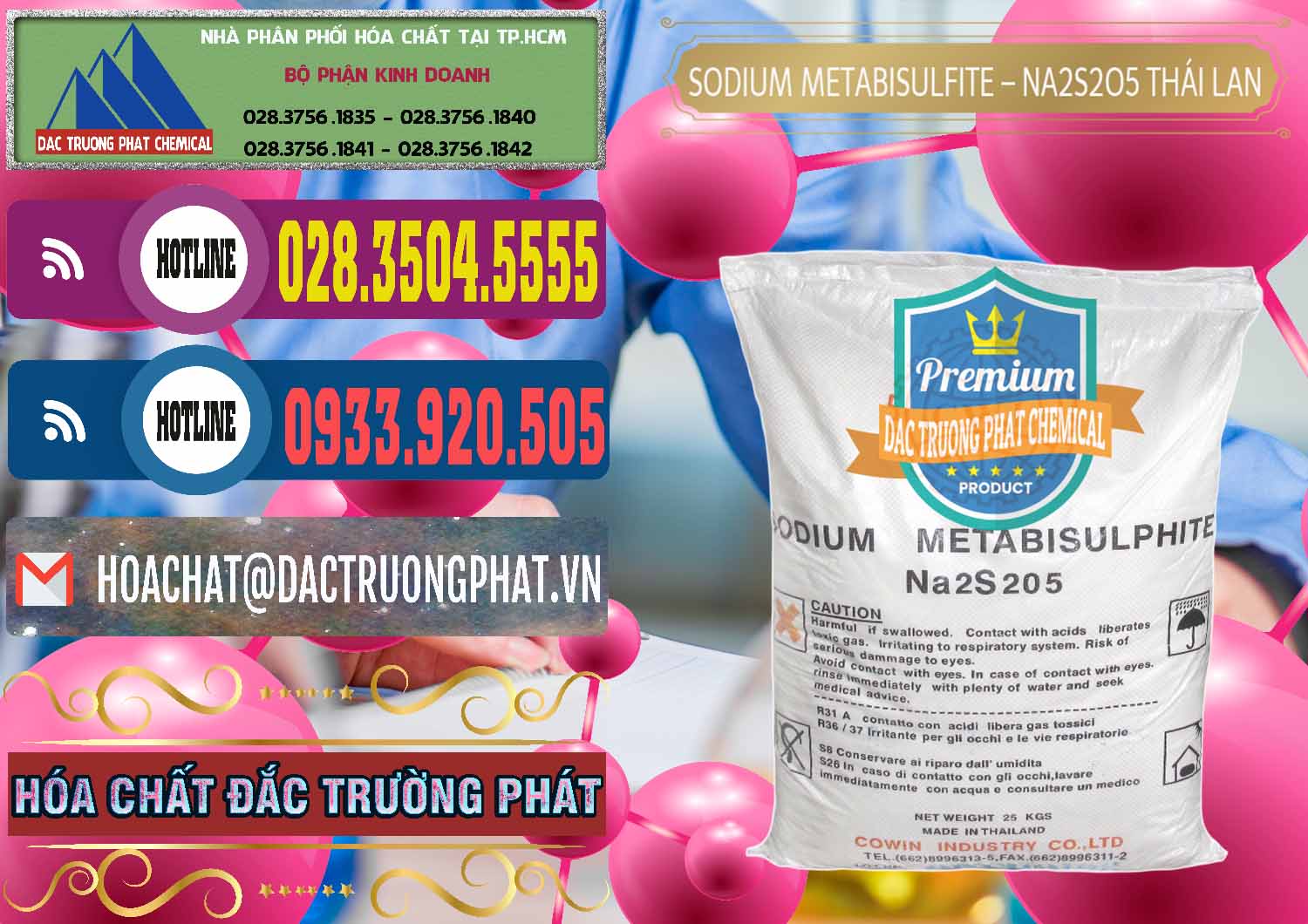 Cty chuyên phân phối - bán Sodium Metabisulfite - NA2S2O5 Thái Lan Cowin - 0145 - Nhà cung cấp & phân phối hóa chất tại TP.HCM - muabanhoachat.com.vn