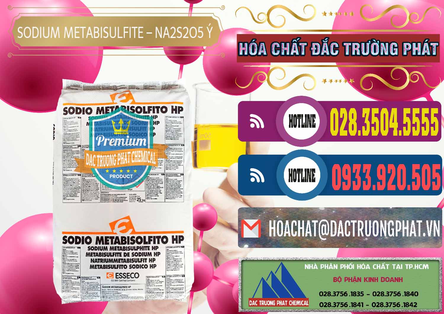 Chuyên phân phối - bán Sodium Metabisulfite - NA2S2O5 Food Grade Esseco Ý Italy - 0146 - Cung cấp - kinh doanh hóa chất tại TP.HCM - muabanhoachat.com.vn