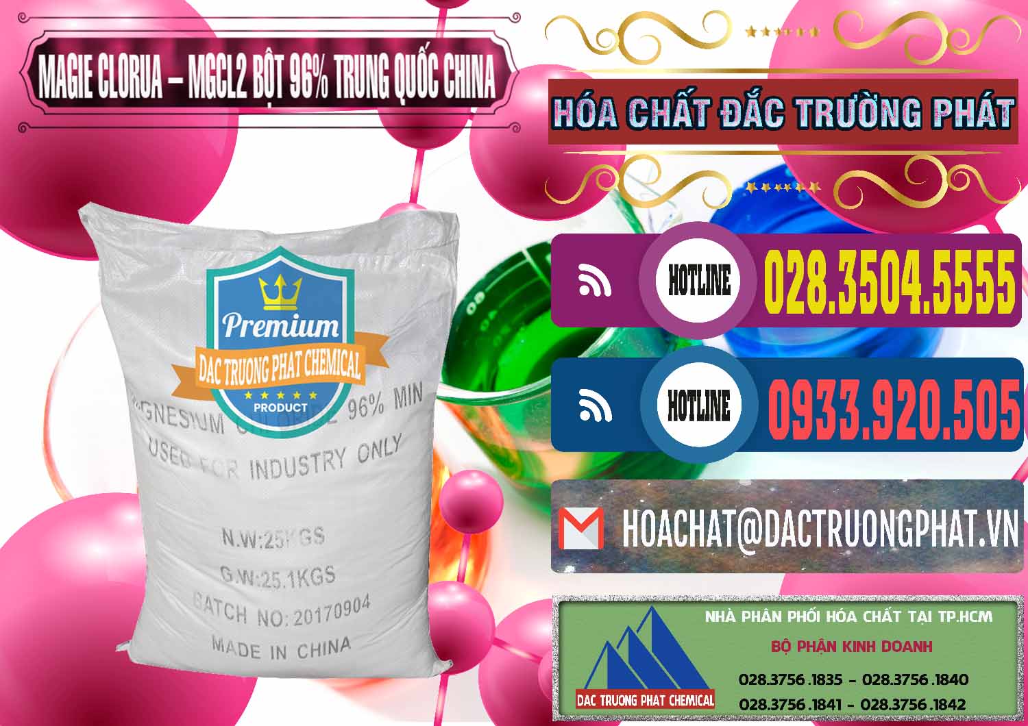 Công ty bán và cung ứng Magie Clorua – MGCL2 96% Dạng Bột Bao Chữ Đen Trung Quốc China - 0205 - Nhà phân phối và cung cấp hóa chất tại TP.HCM - muabanhoachat.com.vn