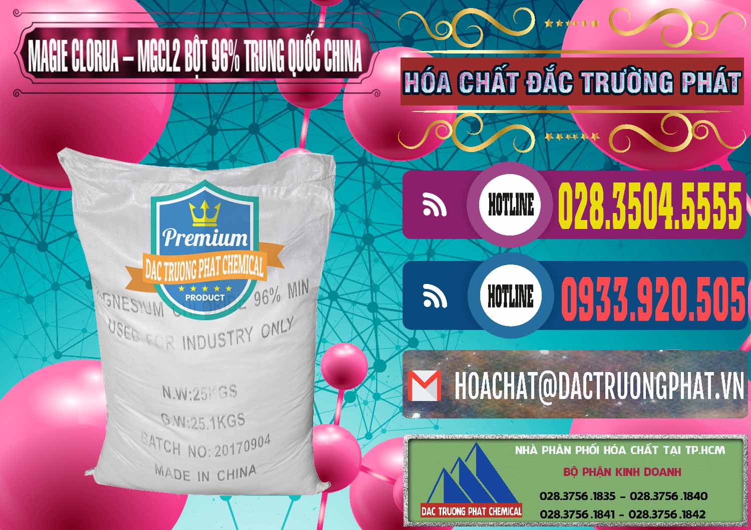 Nơi chuyên nhập khẩu & bán Magie Clorua – MGCL2 96% Dạng Bột Bao Chữ Đen Trung Quốc China - 0205 - Nhà nhập khẩu và phân phối hóa chất tại TP.HCM - muabanhoachat.com.vn