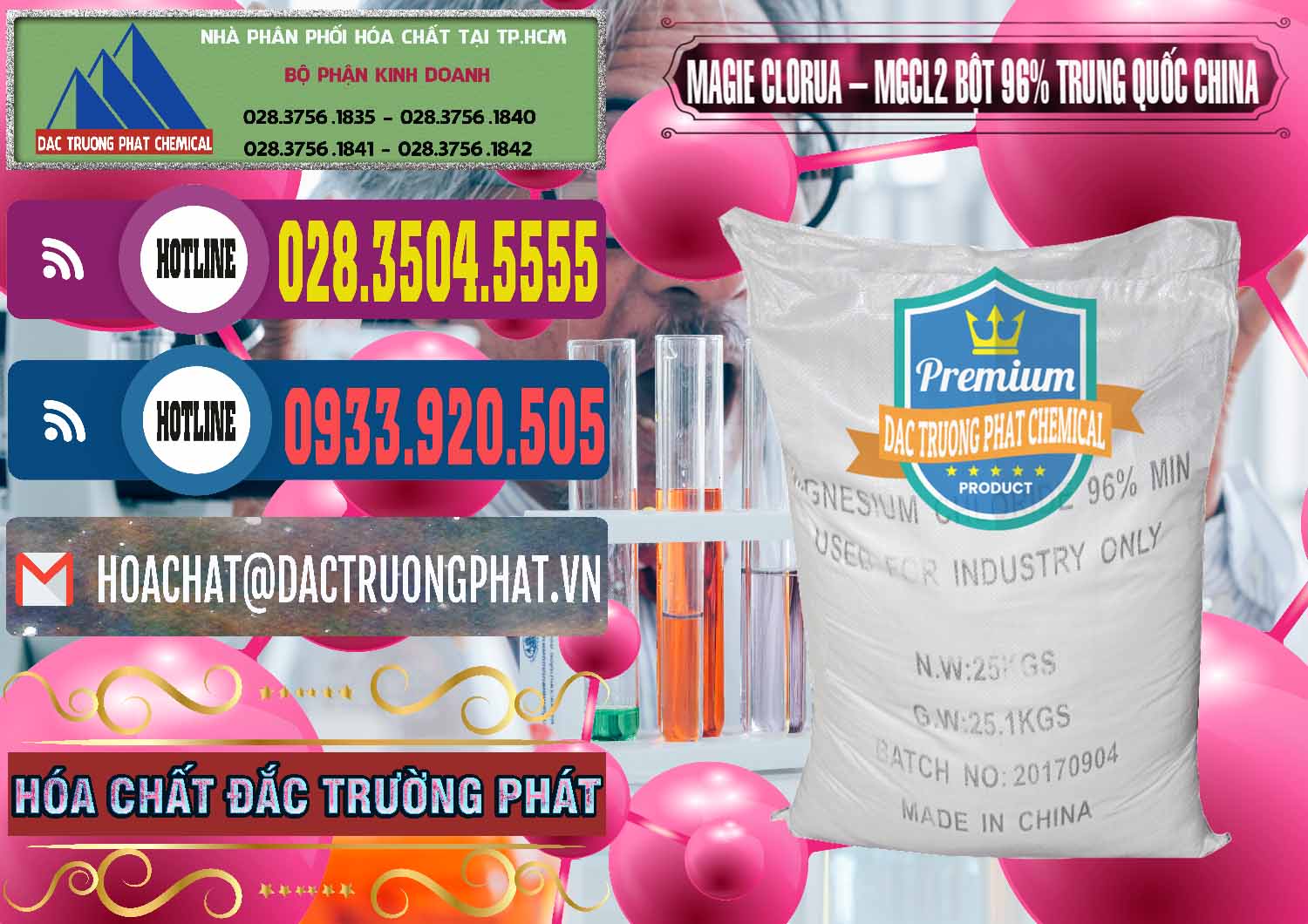 Cty phân phối và bán Magie Clorua – MGCL2 96% Dạng Bột Bao Chữ Đen Trung Quốc China - 0205 - Cty kinh doanh & phân phối hóa chất tại TP.HCM - muabanhoachat.com.vn