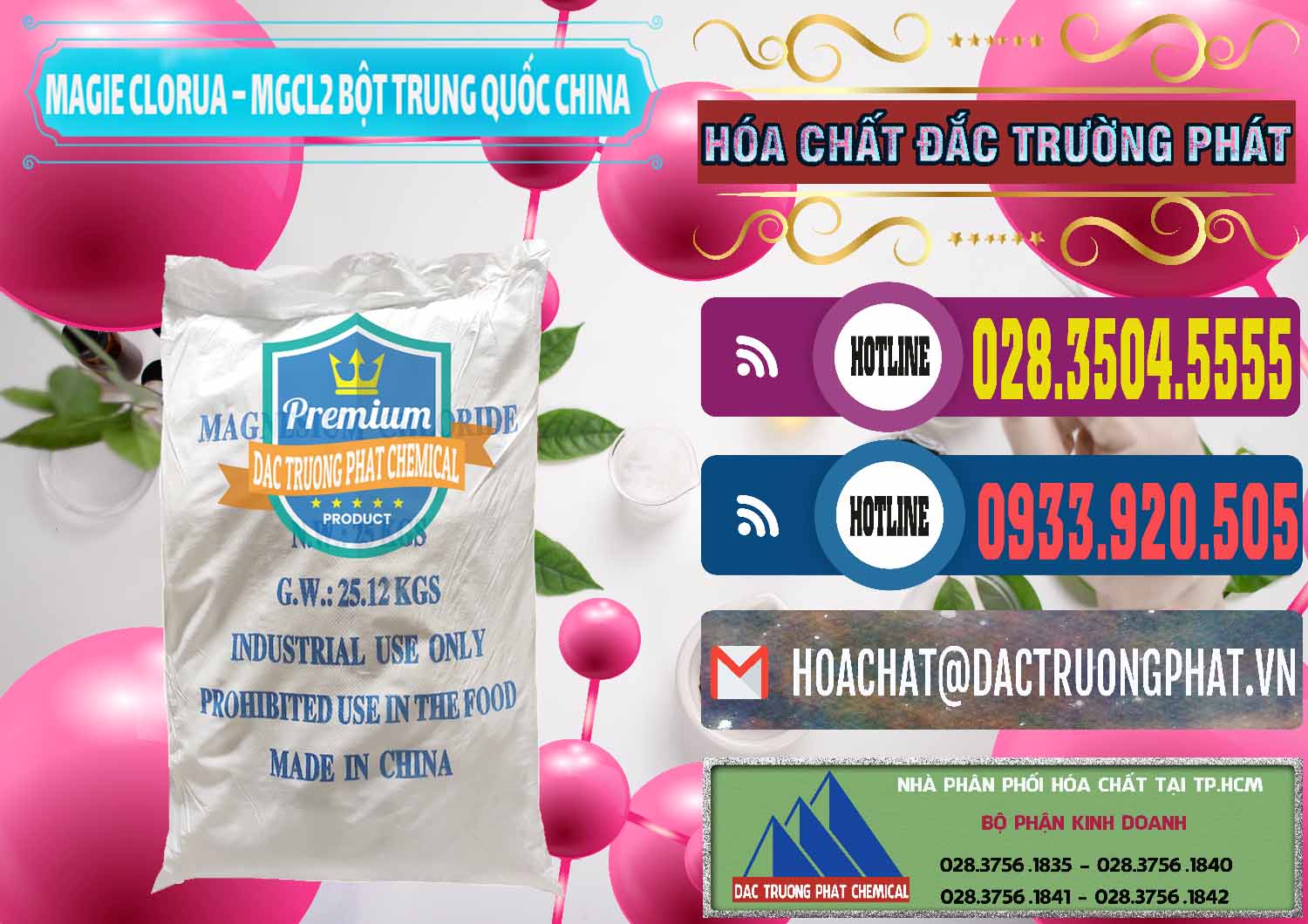 Đơn vị chuyên bán - cung ứng Magie Clorua – MGCL2 96% Dạng Bột Bao Chữ Xanh Trung Quốc China - 0207 - Cty chuyên cung cấp _ bán hóa chất tại TP.HCM - muabanhoachat.com.vn