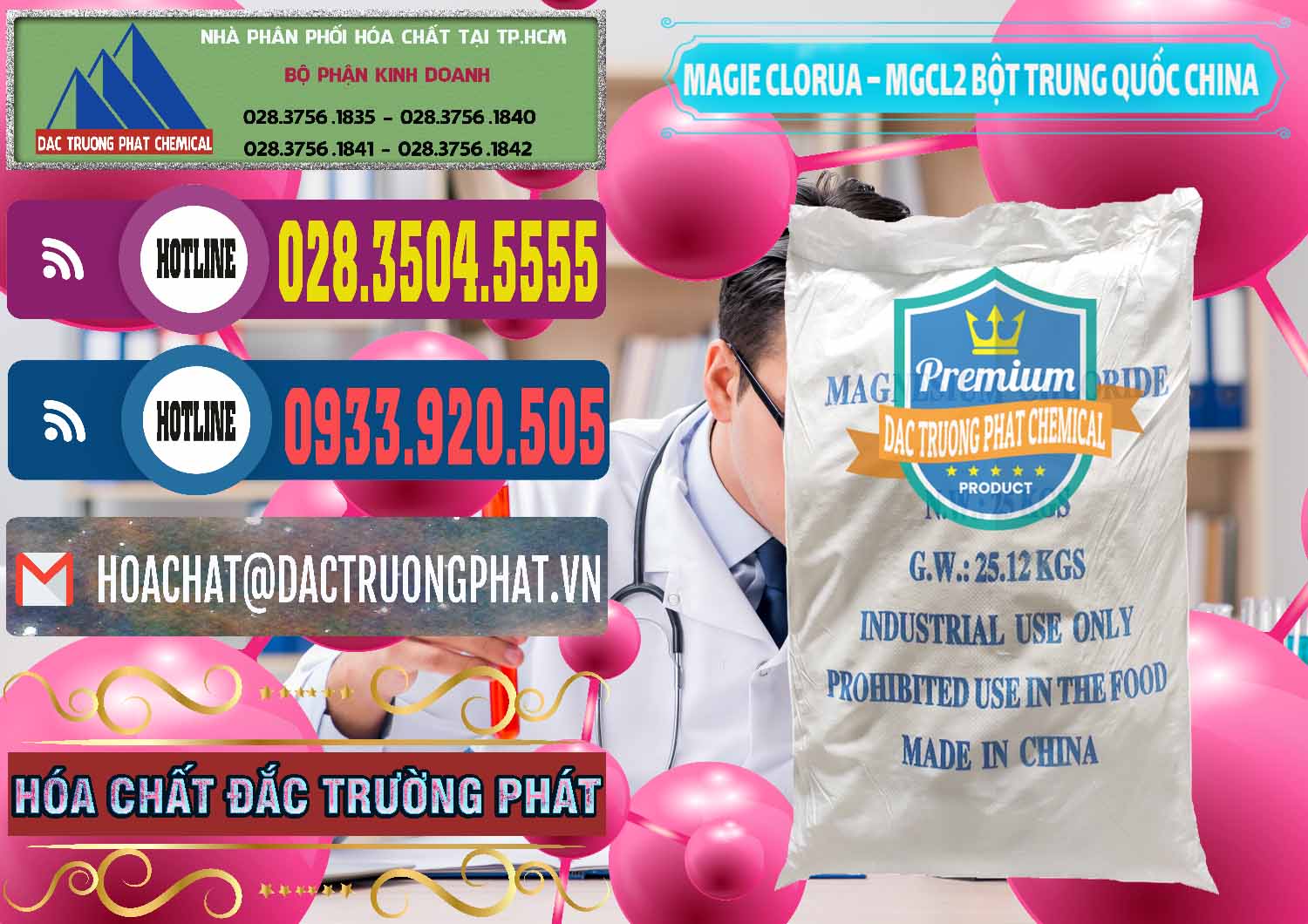 Cty chuyên bán & cung ứng Magie Clorua – MGCL2 96% Dạng Bột Bao Chữ Xanh Trung Quốc China - 0207 - Nơi cung cấp - bán hóa chất tại TP.HCM - muabanhoachat.com.vn