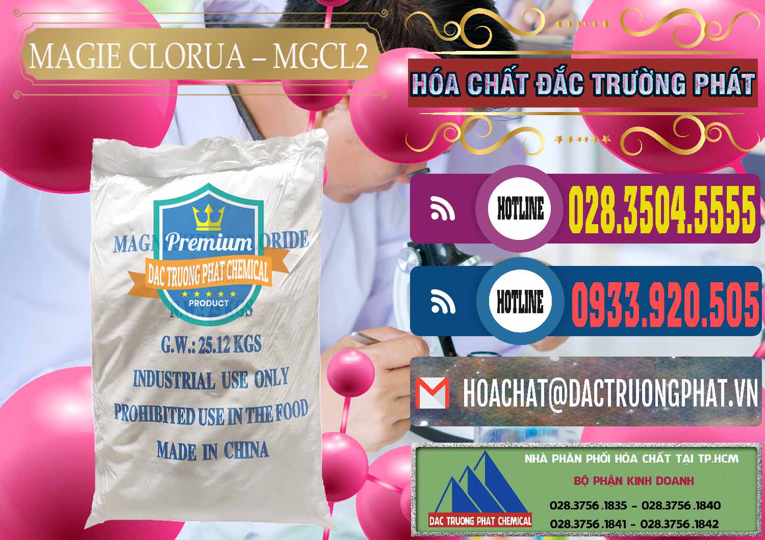 Nơi chuyên nhập khẩu - bán Magie Clorua – MGCL2 96% Dạng Vảy Trung Quốc China - 0091 - Công ty chuyên phân phối _ bán hóa chất tại TP.HCM - muabanhoachat.com.vn