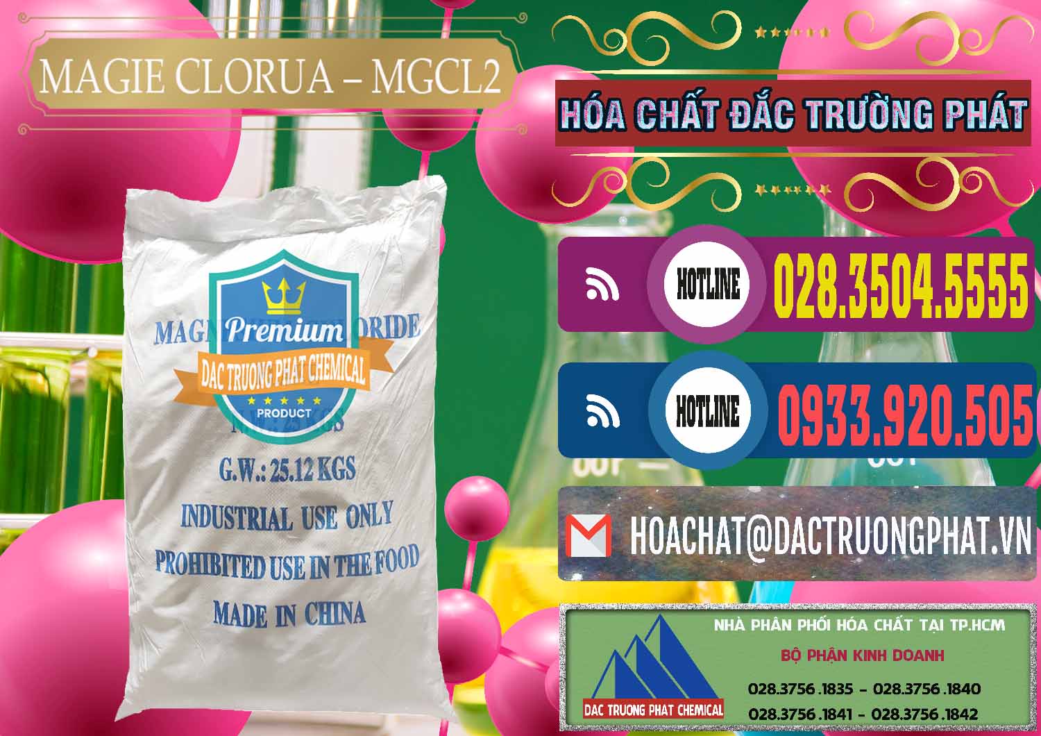 Cty chuyên nhập khẩu & bán Magie Clorua – MGCL2 96% Dạng Vảy Trung Quốc China - 0091 - Đơn vị chuyên phân phối & cung ứng hóa chất tại TP.HCM - muabanhoachat.com.vn