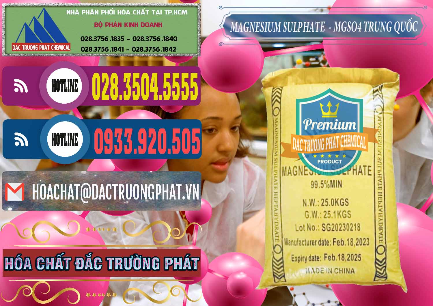Nơi chuyên phân phối - bán MGSO4.7H2O – Magnesium Sulphate Heptahydrate Logo Mặt Trời Trung Quốc China - 0391 - Phân phối & nhập khẩu hóa chất tại TP.HCM - muabanhoachat.com.vn