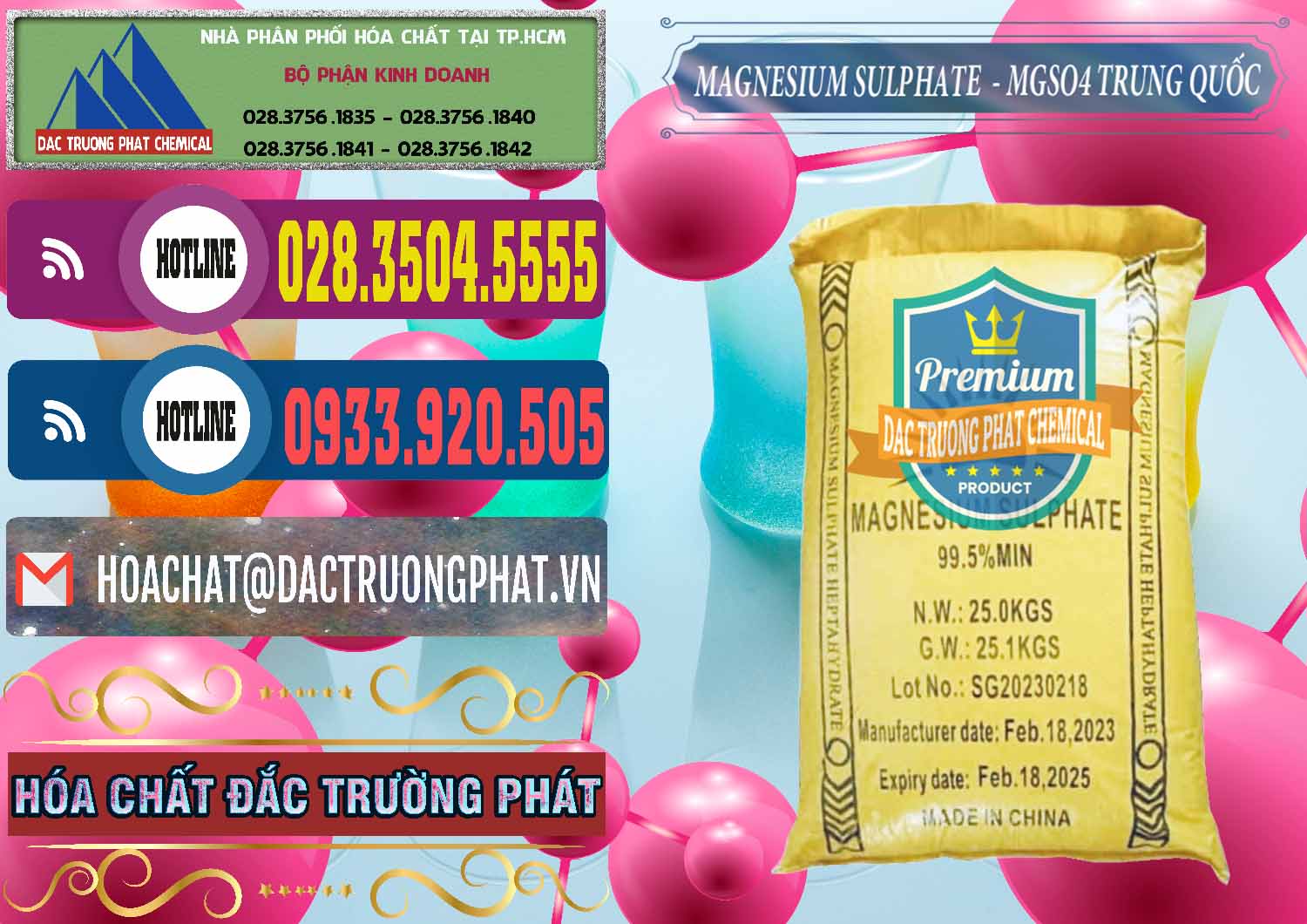 Đơn vị chuyên bán & cung cấp MGSO4.7H2O – Magnesium Sulphate Heptahydrate Logo Mặt Trời Trung Quốc China - 0391 - Nhà nhập khẩu & cung cấp hóa chất tại TP.HCM - muabanhoachat.com.vn
