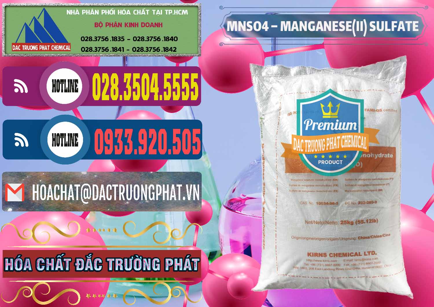 Đơn vị cung ứng & bán MNSO4 – Manganese (II) Sulfate Kirns Trung Quốc China - 0095 - Nơi chuyên phân phối ( bán ) hóa chất tại TP.HCM - muabanhoachat.com.vn
