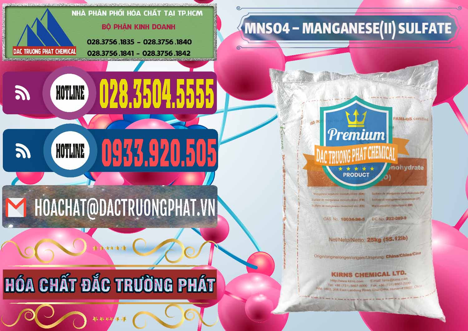 Chuyên phân phối & bán MNSO4 – Manganese (II) Sulfate Kirns Trung Quốc China - 0095 - Cty cung cấp - nhập khẩu hóa chất tại TP.HCM - muabanhoachat.com.vn
