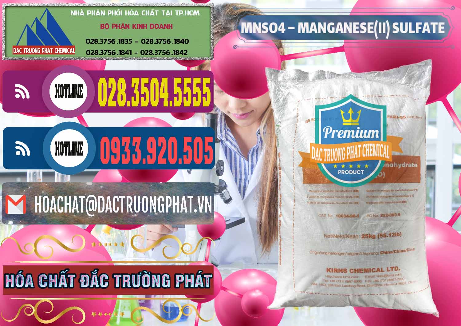 Công ty chuyên cung cấp - bán MNSO4 – Manganese (II) Sulfate Kirns Trung Quốc China - 0095 - Nơi cung ứng ( phân phối ) hóa chất tại TP.HCM - muabanhoachat.com.vn