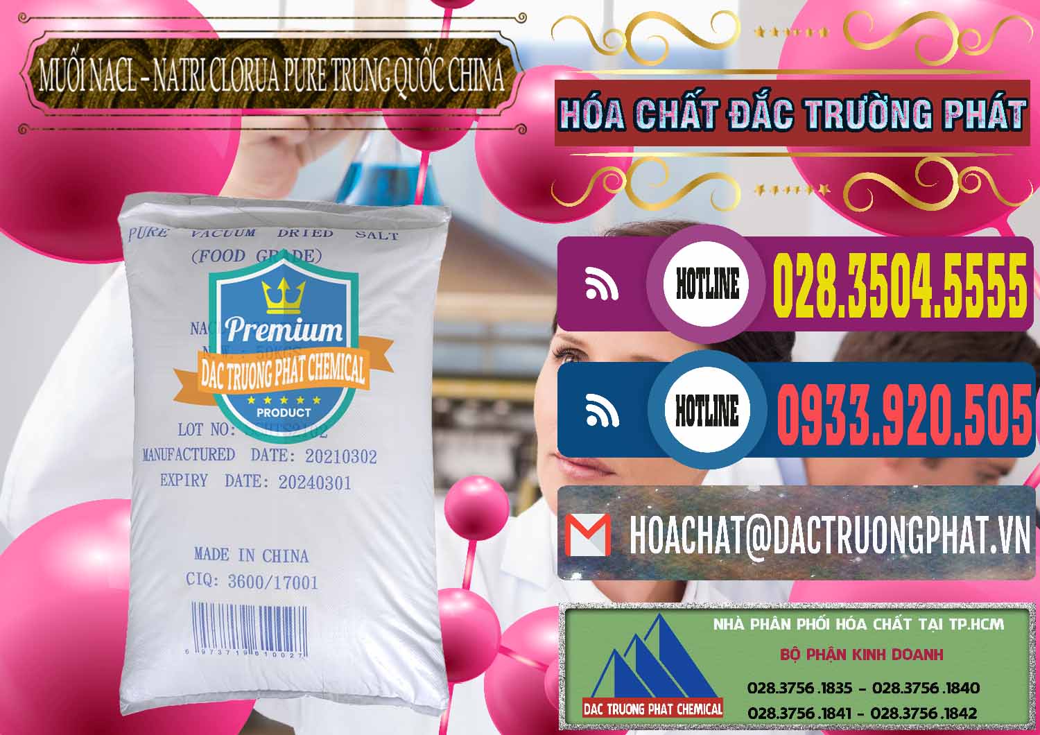 Nhập khẩu và bán Muối NaCL – Sodium Chloride Pure Trung Quốc China - 0230 - Đơn vị chuyên phân phối & cung ứng hóa chất tại TP.HCM - muabanhoachat.com.vn