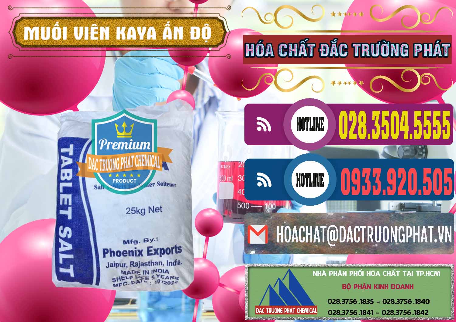 Đơn vị kinh doanh và bán Muối NaCL – Sodium Chloride Dạng Viên Tablets Kaya Ấn Độ India - 0368 - Đơn vị cung cấp & phân phối hóa chất tại TP.HCM - muabanhoachat.com.vn