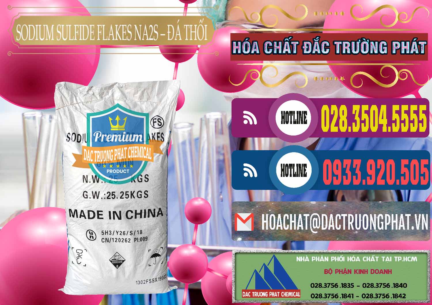 Công ty chuyên bán _ cung ứng Sodium Sulfide Flakes NA2S – Đá Thối Đỏ Trung Quốc China - 0150 - Đơn vị chuyên phân phối - bán hóa chất tại TP.HCM - muabanhoachat.com.vn