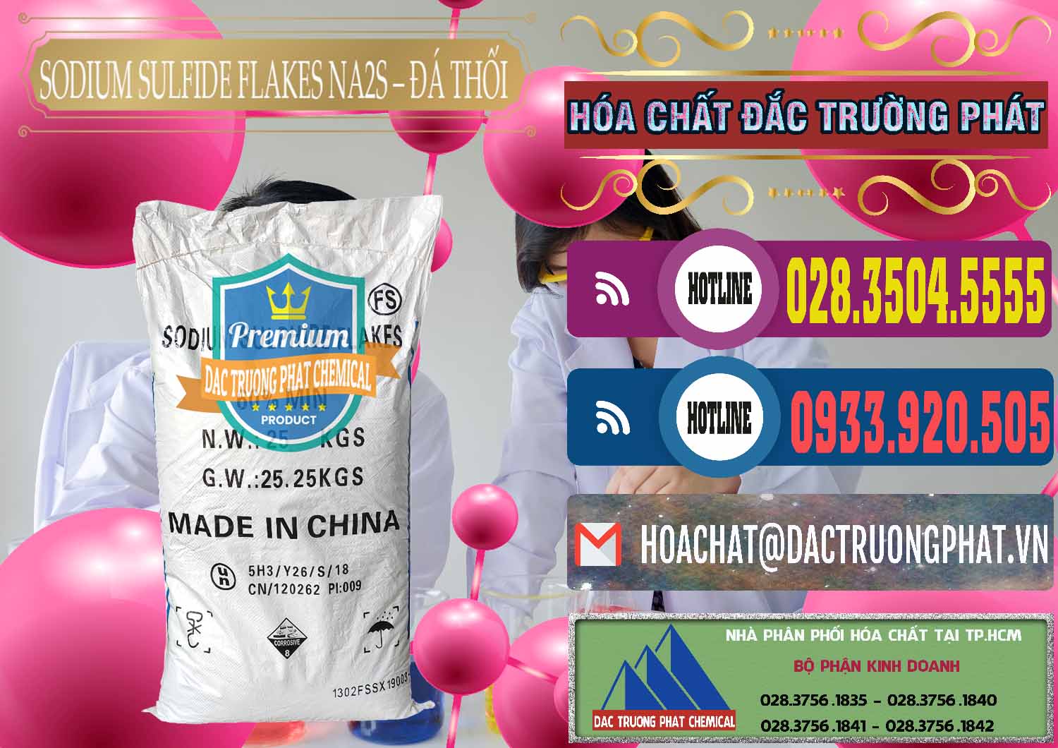 Cty phân phối & bán Sodium Sulfide Flakes NA2S – Đá Thối Đỏ Trung Quốc China - 0150 - Chuyên cung ứng ( phân phối ) hóa chất tại TP.HCM - muabanhoachat.com.vn