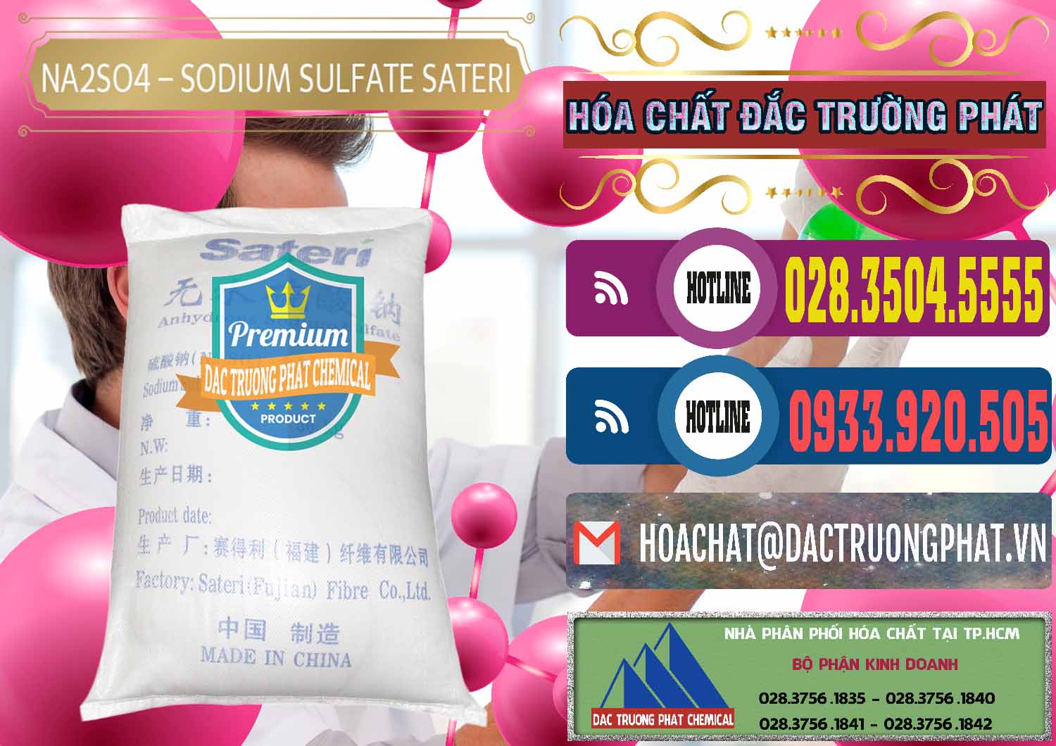 Nhập khẩu ( bán ) Sodium Sulphate - Muối Sunfat Na2SO4 Sateri Trung Quốc China - 0100 - Đơn vị phân phối _ bán hóa chất tại TP.HCM - muabanhoachat.com.vn