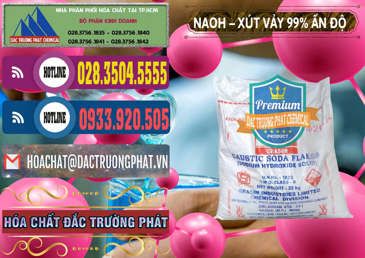 Nhà cung cấp _ bán Xút Vảy - NaOH Vảy 99% Aditya Birla Grasim Ấn Độ India - 0171 - Chuyên phân phối - cung ứng hóa chất tại TP.HCM - muabanhoachat.com.vn