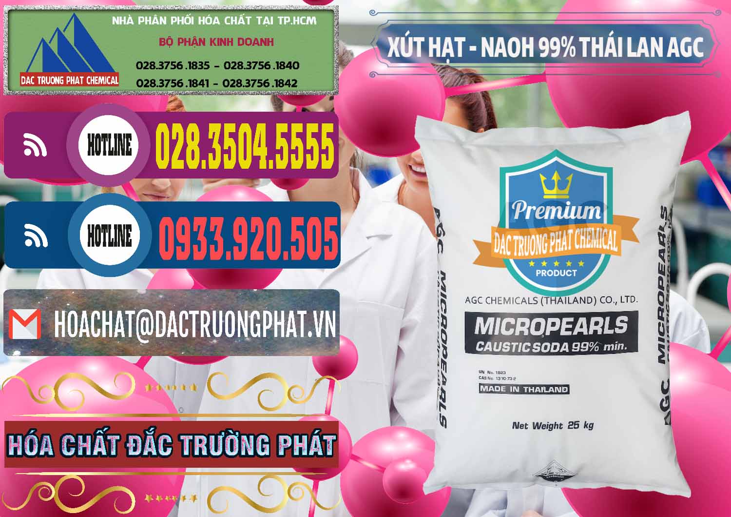 Công ty phân phối ( bán ) Xút Hạt - NaOH Bột 99% AGC Thái Lan - 0168 - Công ty cung cấp _ phân phối hóa chất tại TP.HCM - muabanhoachat.com.vn