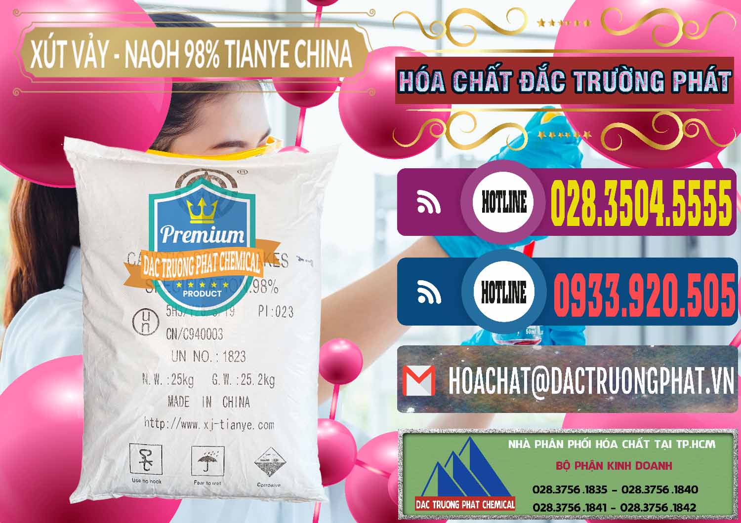 Đơn vị bán _ phân phối Xút Vảy - NaOH Vảy 98% Tianye Trung Quốc China - 0177 - Cty chuyên phân phối _ cung ứng hóa chất tại TP.HCM - muabanhoachat.com.vn