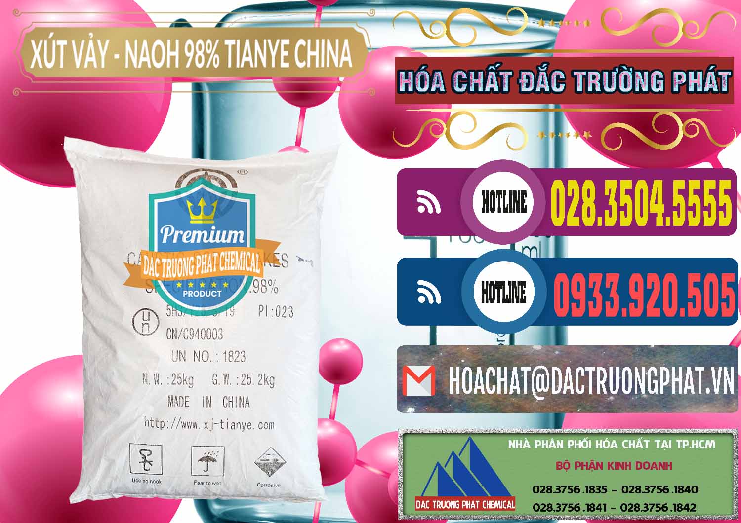Công ty cung cấp ( bán ) Xút Vảy - NaOH Vảy 98% Tianye Trung Quốc China - 0177 - Đơn vị nhập khẩu & phân phối hóa chất tại TP.HCM - muabanhoachat.com.vn