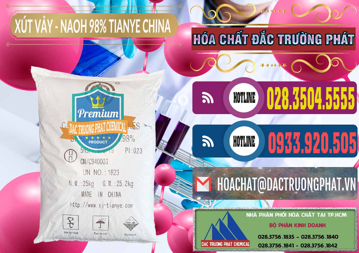 Công ty cung ứng và bán Xút Vảy - NaOH Vảy 98% Tianye Trung Quốc China - 0177 - Đơn vị chuyên kinh doanh _ cung cấp hóa chất tại TP.HCM - muabanhoachat.com.vn