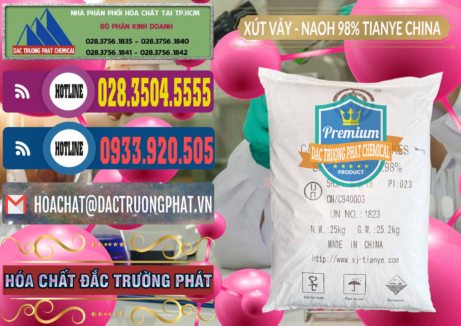 Công ty chuyên nhập khẩu & bán Xút Vảy - NaOH Vảy 98% Tianye Trung Quốc China - 0177 - Cty cung cấp và nhập khẩu hóa chất tại TP.HCM - muabanhoachat.com.vn