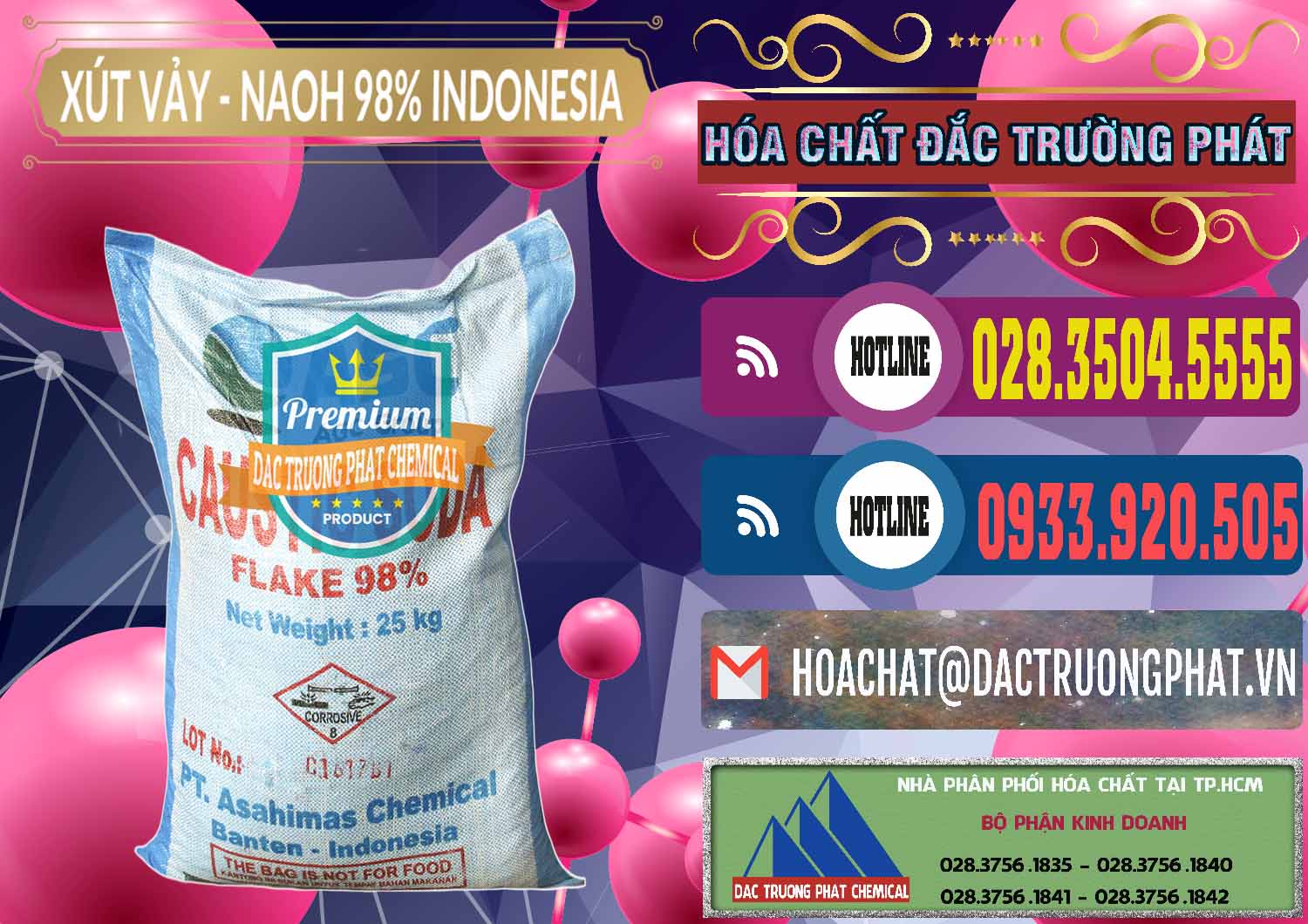 Công ty chuyên kinh doanh & bán Xút Vảy - NaOH Vảy 98% ASC Indonesia - 0172 - Công ty chuyên phân phối và nhập khẩu hóa chất tại TP.HCM - muabanhoachat.com.vn