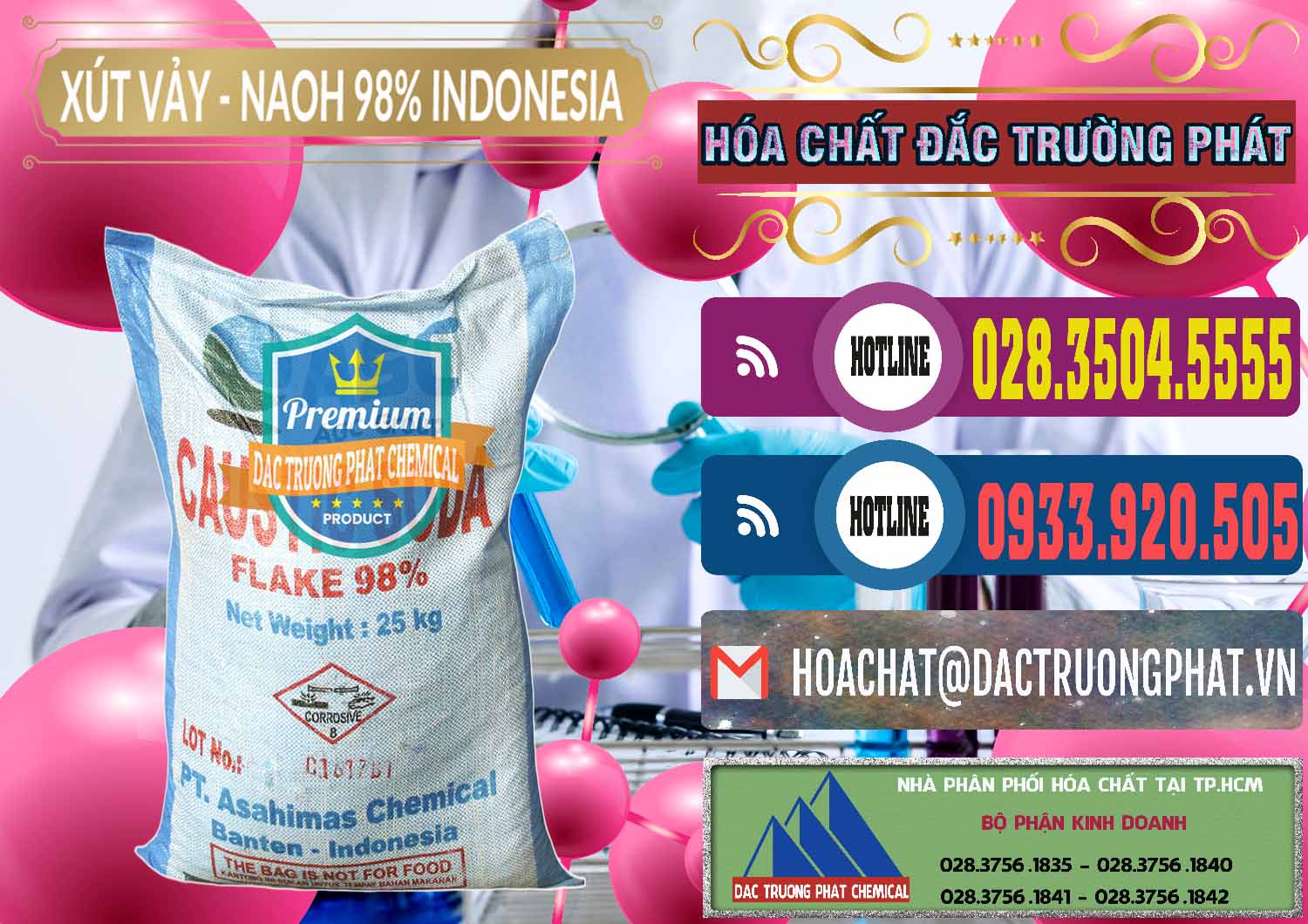 Công ty chuyên kinh doanh và bán Xút Vảy - NaOH Vảy 98% ASC Indonesia - 0172 - Chuyên phân phối _ cung cấp hóa chất tại TP.HCM - muabanhoachat.com.vn