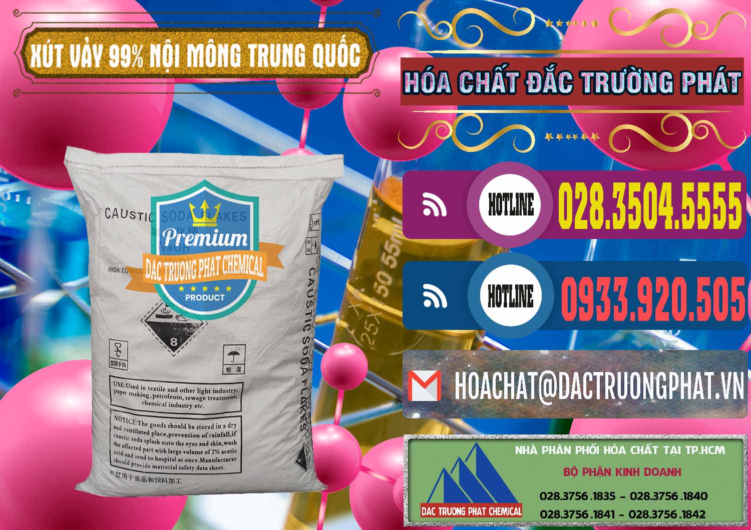 Đơn vị chuyên nhập khẩu _ bán Xút Vảy - NaOH Vảy 99% Nội Mông Trung Quốc China - 0228 - Chuyên phân phối & kinh doanh hóa chất tại TP.HCM - muabanhoachat.com.vn