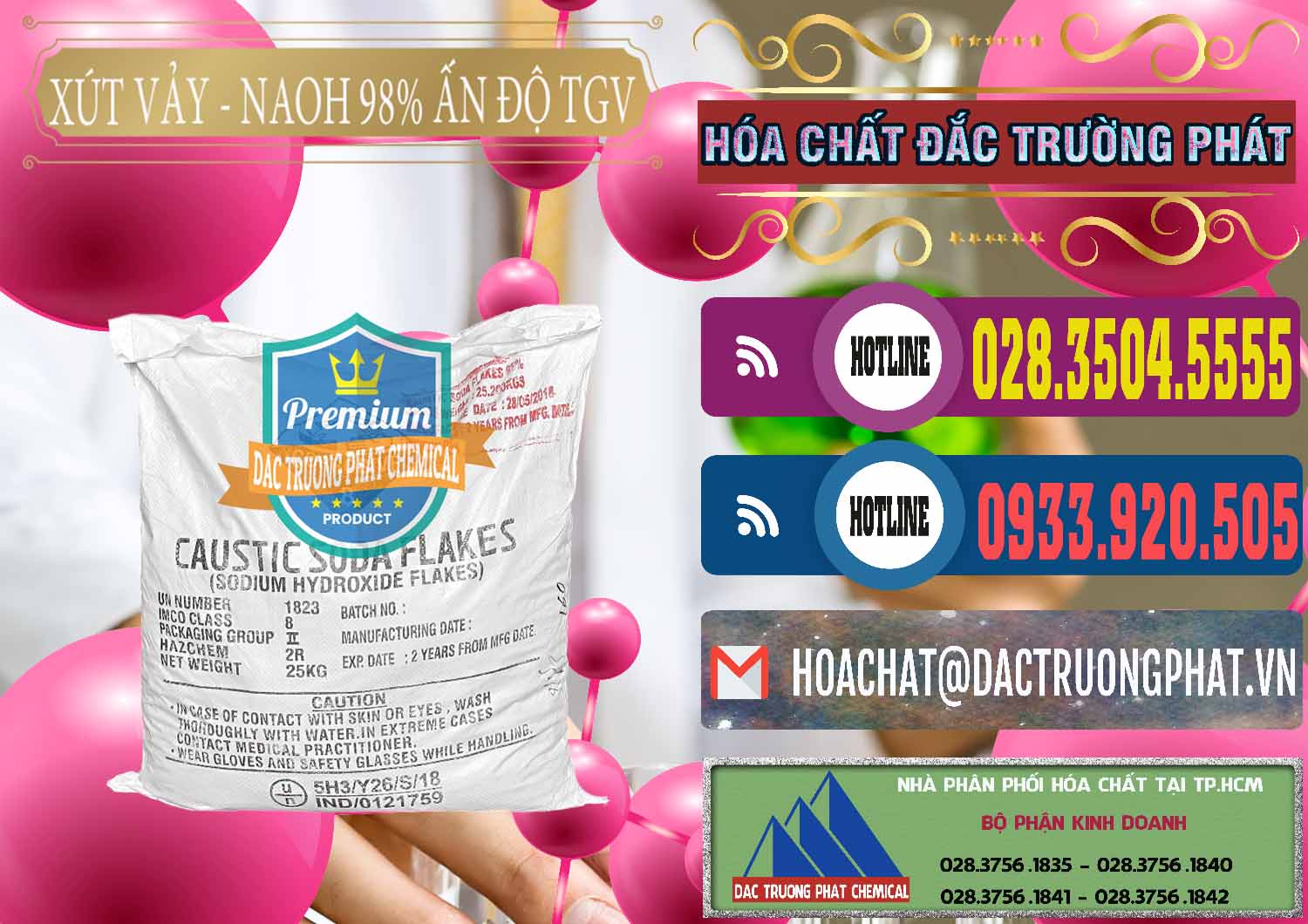 Cty bán | cung cấp hóa chất Hydroxide Sodium Dạng Rắn Khô _ Caustic Soda Flakes 98% TGV Ấn Độ India Bán và cung ứng Xút Vảy - NaOH Vảy 98% TGV Ấn Độ India - 0169 - Công ty bán & cung cấp hóa chất tại TP.HCM - muabanhoachat.com.vn