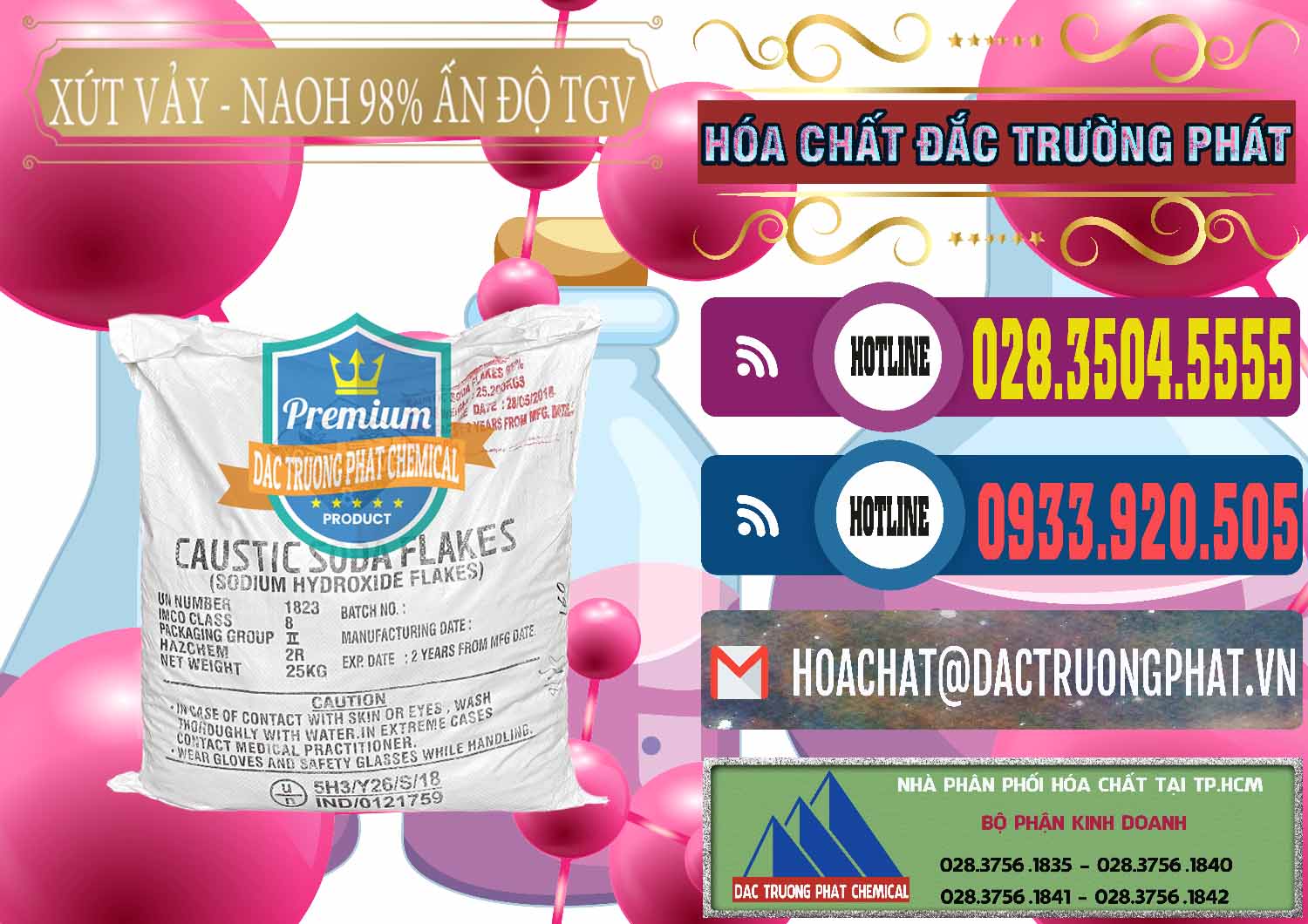 Địa chỉ cung cấp # bán hóa chất Natri Hydroxide Rắn _ Xút Vảy 98% TGV Ấn Độ India Đơn vị bán & phân phối Xút Vảy - NaOH Vảy 98% TGV Ấn Độ India - 0169 - Chuyên phân phối ( kinh doanh ) hóa chất tại TP.HCM - muabanhoachat.com.vn