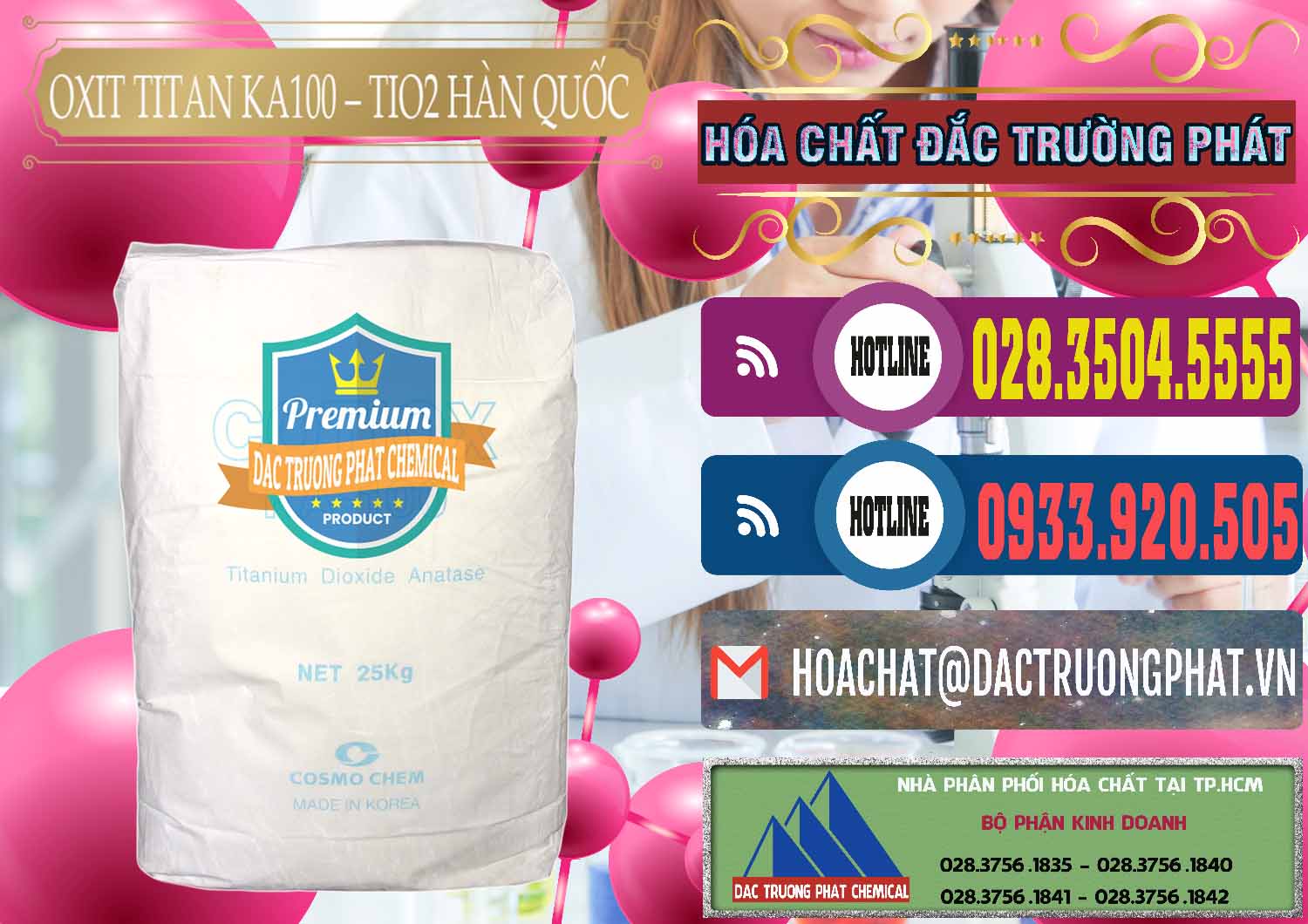 Công ty bán - phân phối Oxit Titan KA100 – Tio2 Hàn Quốc Korea - 0107 - Cung cấp và kinh doanh hóa chất tại TP.HCM - muabanhoachat.com.vn
