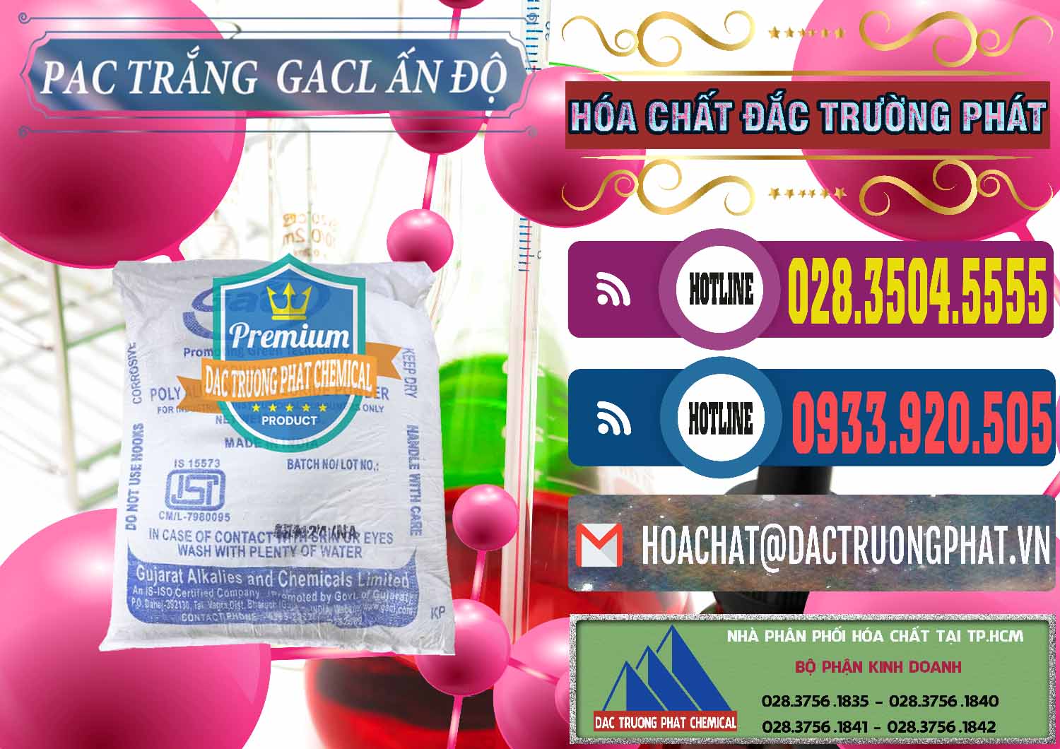 Chuyên cung ứng và bán PAC - Polyaluminium Chloride Trắng GACL Ấn Độ India - 0266 - Đơn vị chuyên bán - phân phối hóa chất tại TP.HCM - muabanhoachat.com.vn
