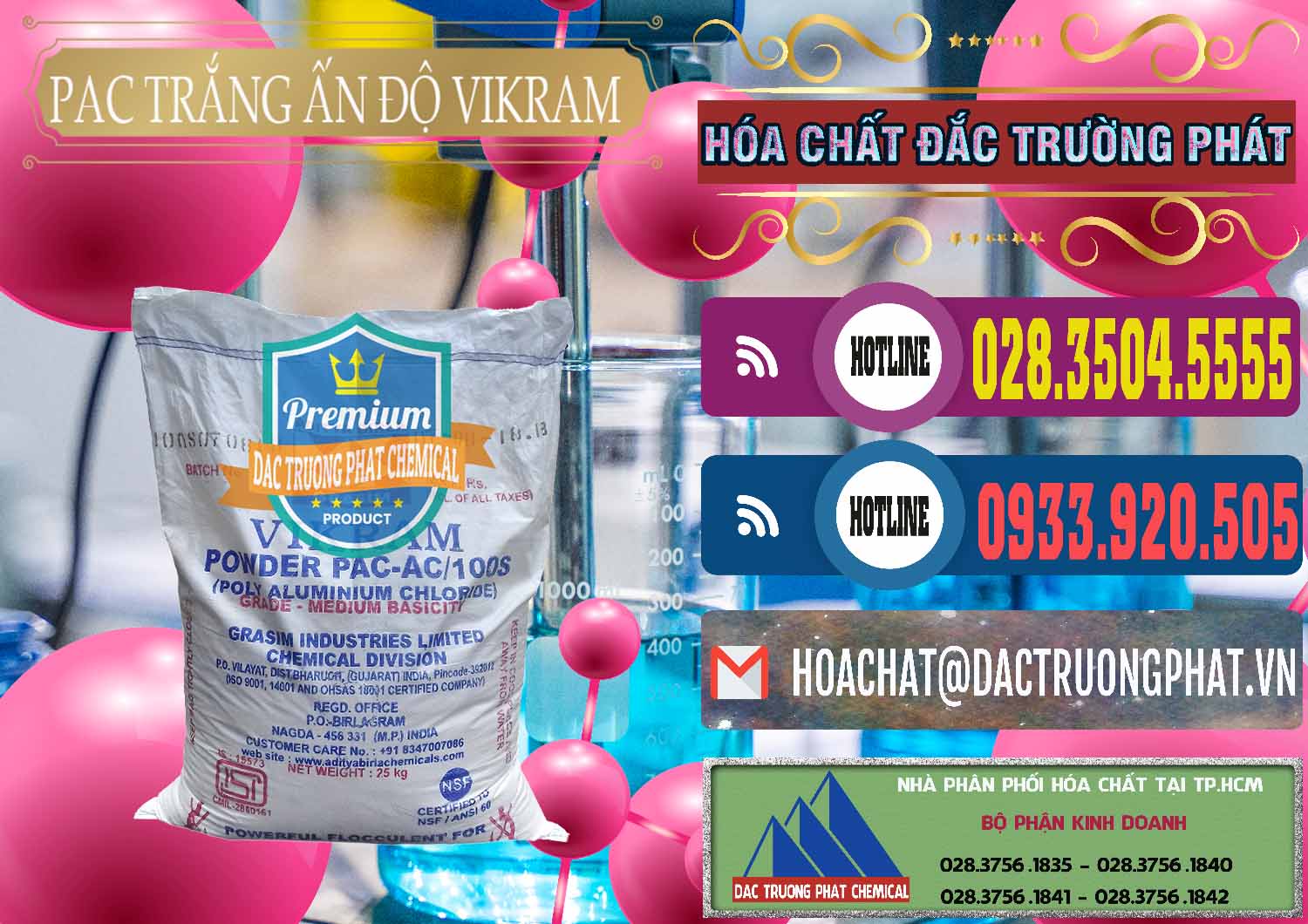 Cty chuyên bán - cung ứng PAC - Polyaluminium Chloride Ấn Độ India Vikram - 0120 - Nhà phân phối ( cung cấp ) hóa chất tại TP.HCM - muabanhoachat.com.vn