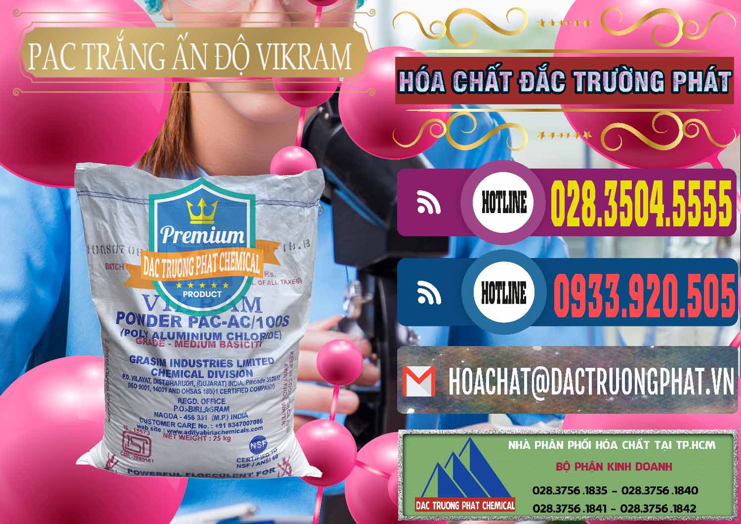 Chuyên nhập khẩu & bán PAC - Polyaluminium Chloride Ấn Độ India Vikram - 0120 - Cty phân phối - cung ứng hóa chất tại TP.HCM - muabanhoachat.com.vn