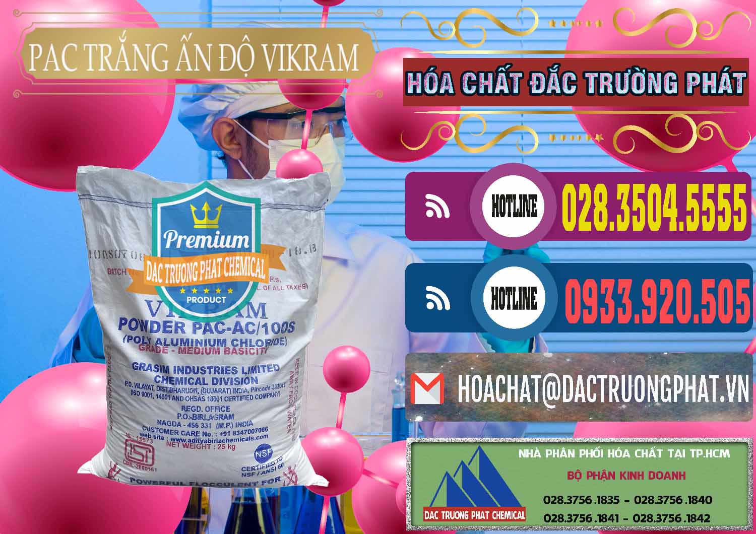 Đơn vị kinh doanh và bán PAC - Polyaluminium Chloride Ấn Độ India Vikram - 0120 - Chuyên cung cấp _ phân phối hóa chất tại TP.HCM - muabanhoachat.com.vn
