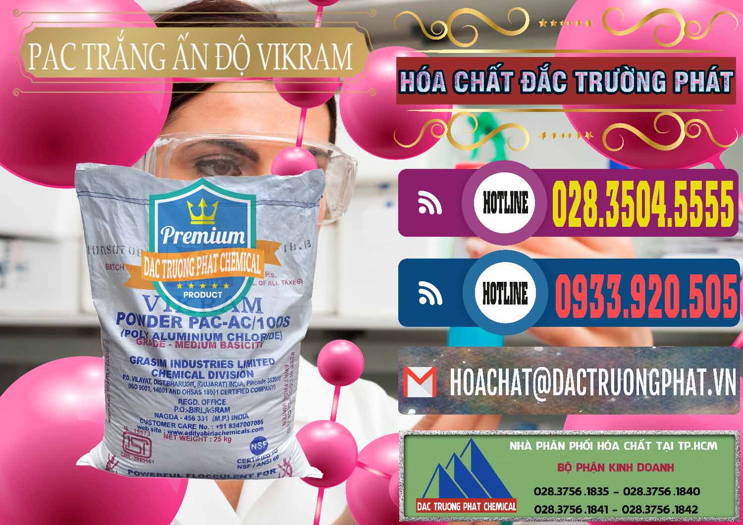 Chuyên nhập khẩu ( bán ) PAC - Polyaluminium Chloride Ấn Độ India Vikram - 0120 - Cty chuyên bán & cung cấp hóa chất tại TP.HCM - muabanhoachat.com.vn