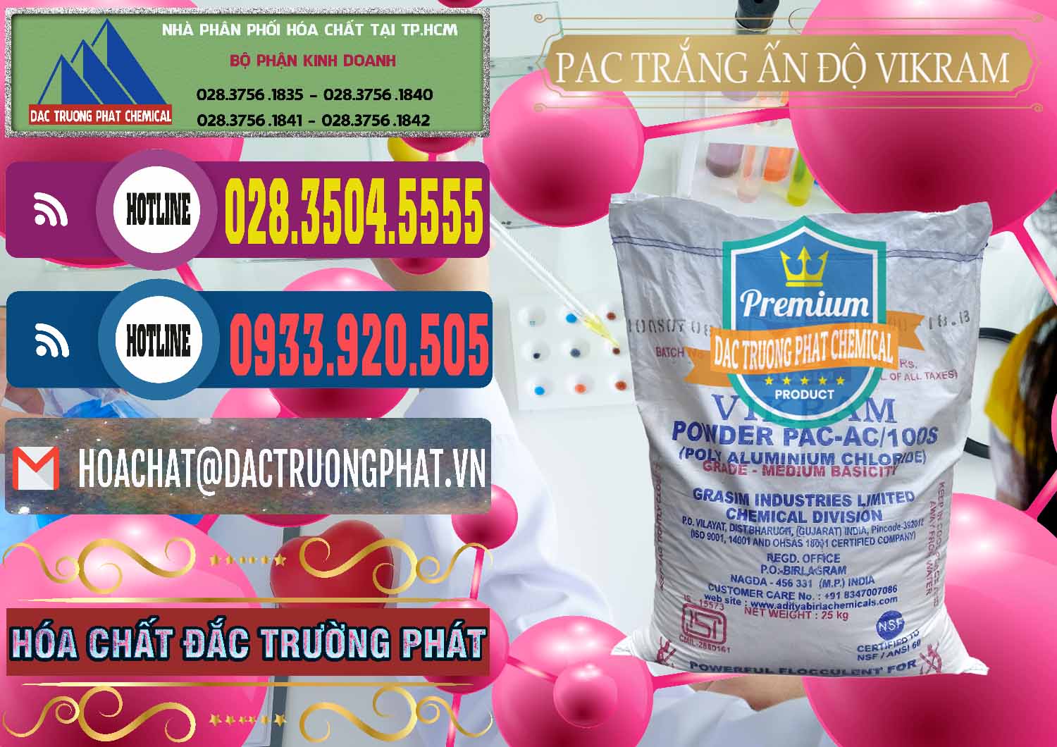 Chuyên bán _ cung ứng PAC - Polyaluminium Chloride Ấn Độ India Vikram - 0120 - Công ty chuyên nhập khẩu & phân phối hóa chất tại TP.HCM - muabanhoachat.com.vn