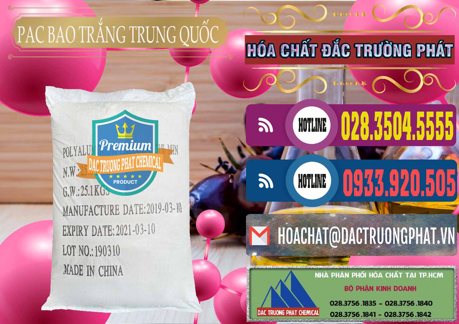 Nơi chuyên bán & phân phối PAC - Polyaluminium Chloride Bao Trắng Trung Quốc China - 0108 - Nơi phân phối & bán hóa chất tại TP.HCM - muabanhoachat.com.vn