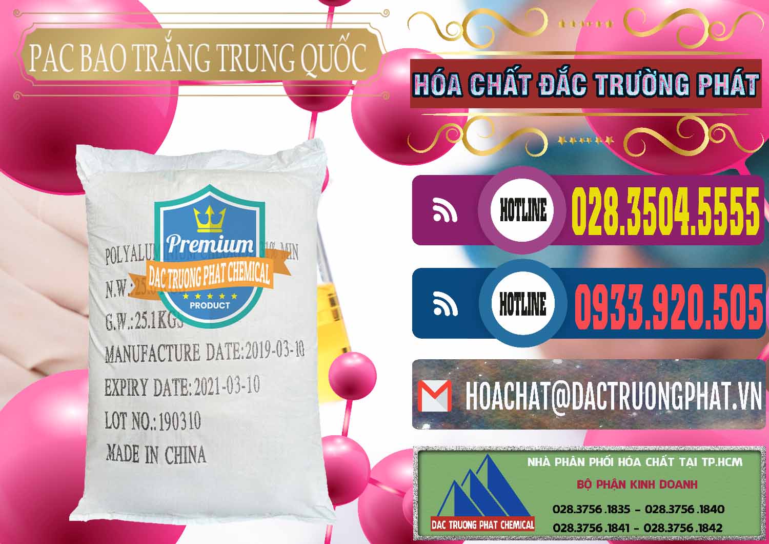 Nơi bán ( phân phối ) PAC - Polyaluminium Chloride Bao Trắng Trung Quốc China - 0108 - Chuyên kinh doanh - cung cấp hóa chất tại TP.HCM - muabanhoachat.com.vn
