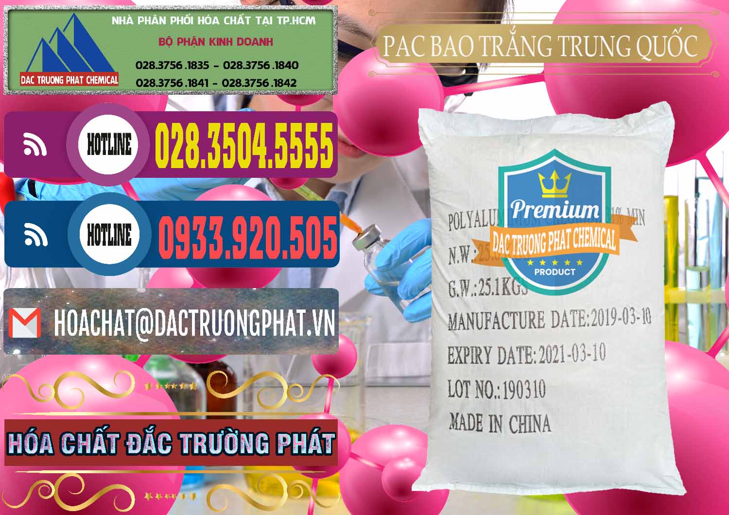 Nơi chuyên cung ứng - bán PAC - Polyaluminium Chloride Bao Trắng Trung Quốc China - 0108 - Chuyên kinh doanh _ phân phối hóa chất tại TP.HCM - muabanhoachat.com.vn
