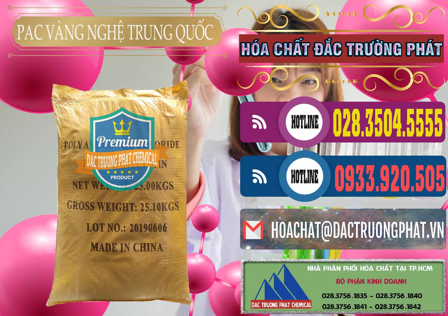 Nơi bán và phân phối PAC - Polyaluminium Chloride Vàng Nghệ Trung Quốc China - 0110 - Chuyên phân phối & kinh doanh hóa chất tại TP.HCM - muabanhoachat.com.vn