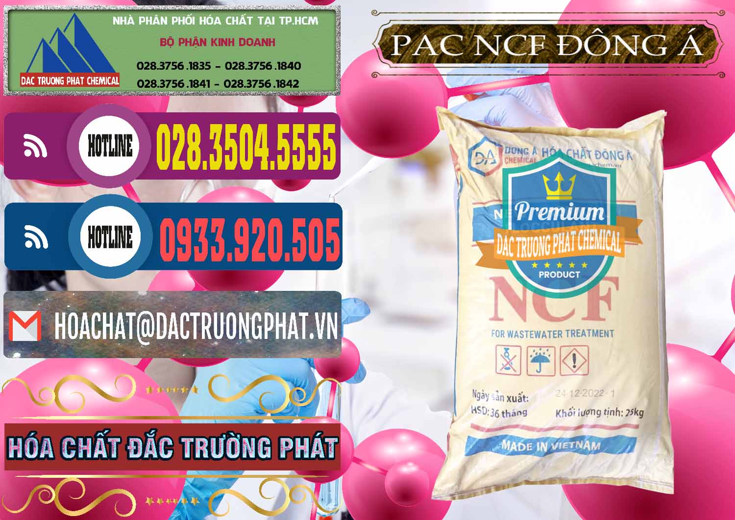 Nhà cung cấp & phân phối PAC - Polyaluminium Chloride Đông Á Việt Nam - 0408 - Cty kinh doanh - phân phối hóa chất tại TP.HCM - muabanhoachat.com.vn